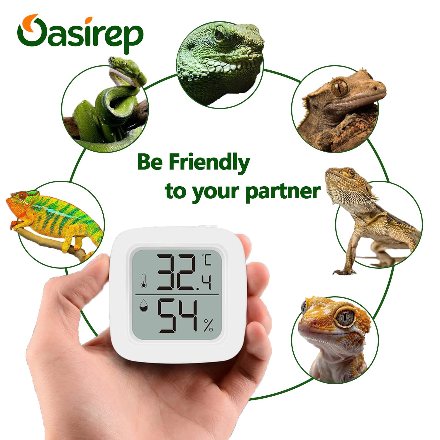 Reptile Thermometer and Hygrometer – Fast Accurate LCD Digital Temp & Humidity Meter for Bearded Dragon Tank Accessories, Lizard, Snake, Turtle, Amphibians, Small Animal Habitat - Image 7