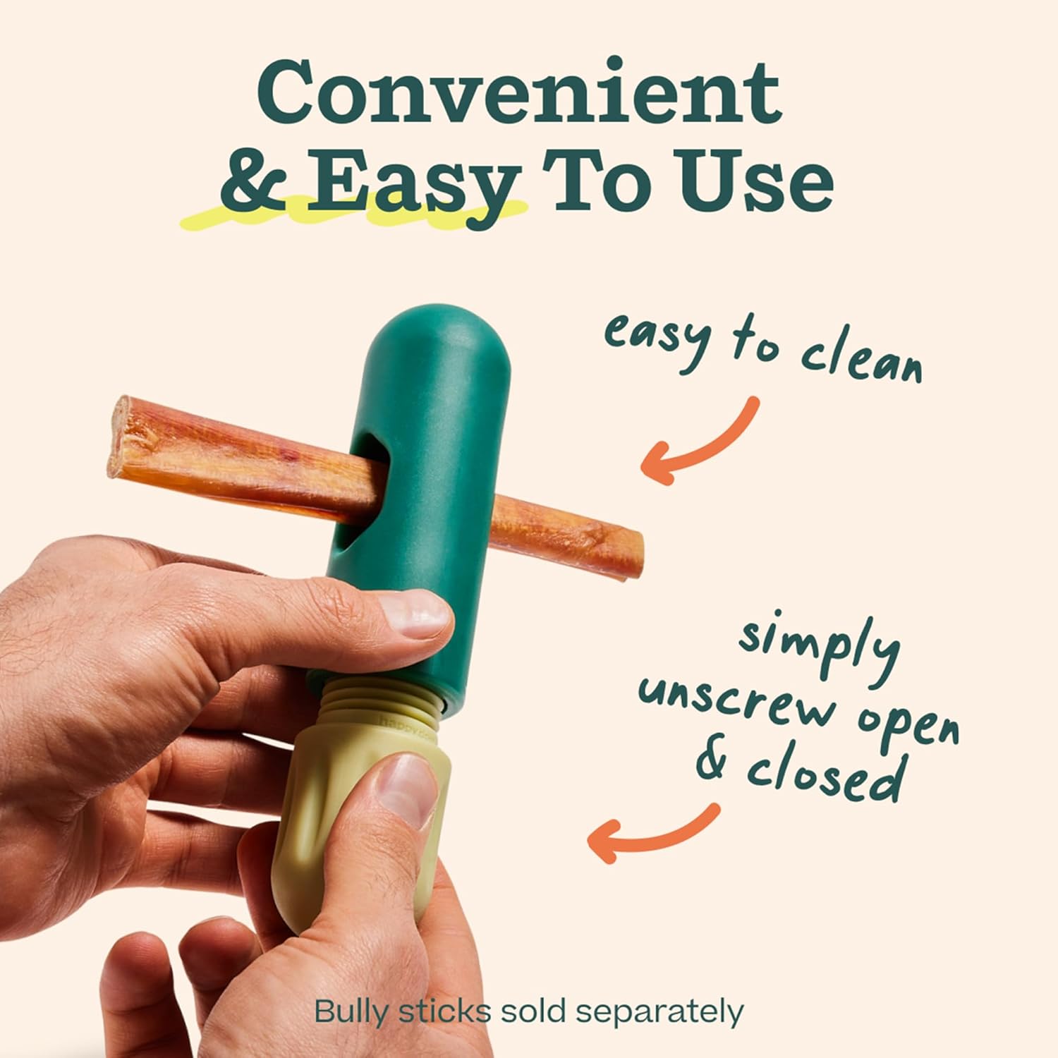 WOOF BullySafe - Bully Stick Holder - Durable Dog Chew Holder for Safe, Long-Lasting Play - Easy to Clean - No More Swallowed Ends - for Dogs 10+ lbs - Image 4