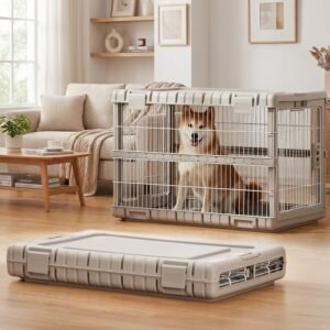 ZOMISIA Collapsible Dog Crate for L...