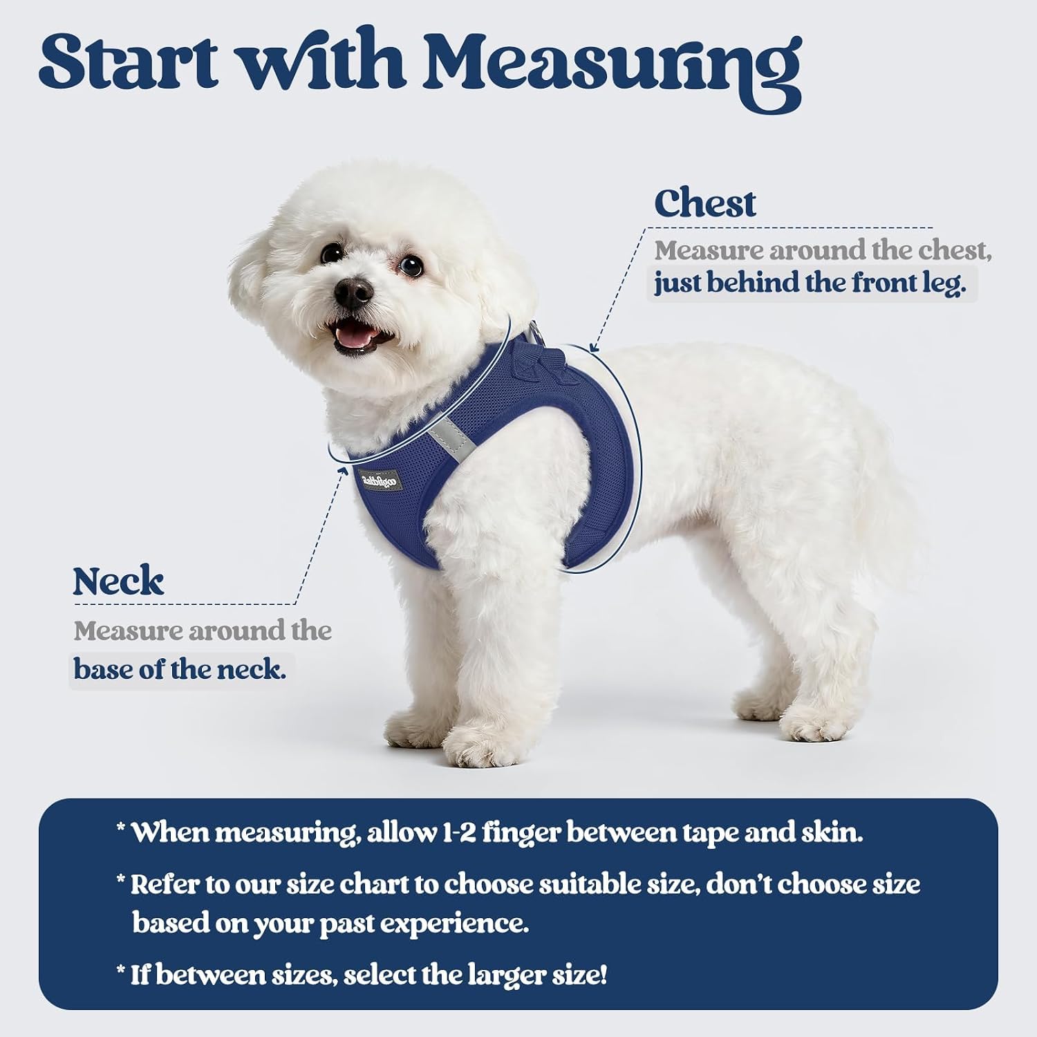 rabbitgoo Dog Harness Small Sized and Leash Set, Step in Soft Light Puppy Vest, Breathable Mesh Pet Harness, Reflective for Safe Outdoor Walking, Navy Blue S - Image 2