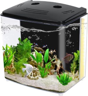 AQUANEAT Fish Tank, 1.2 Gallon Aqua...