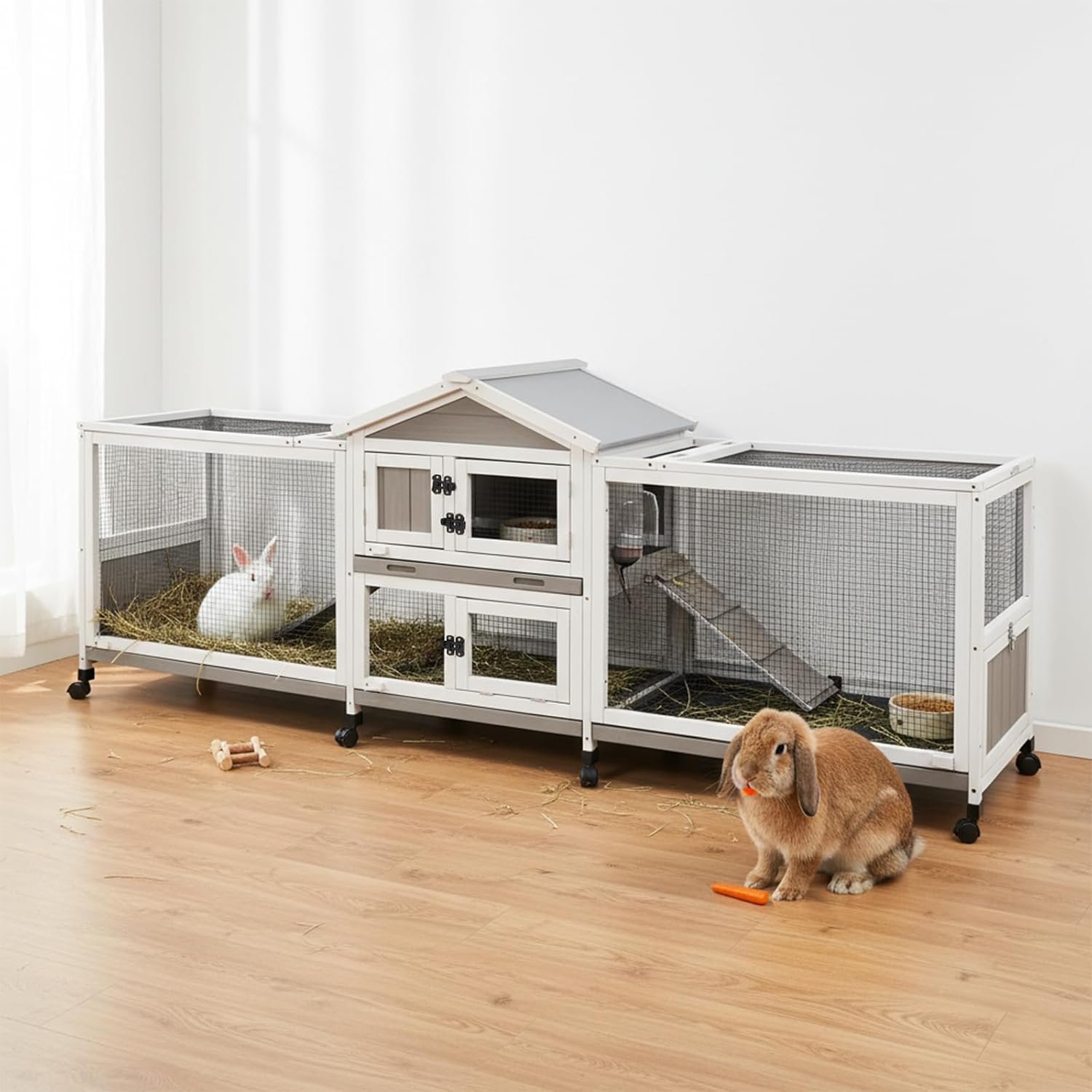 93” Large Rabbit Hutch Outdoor wi...