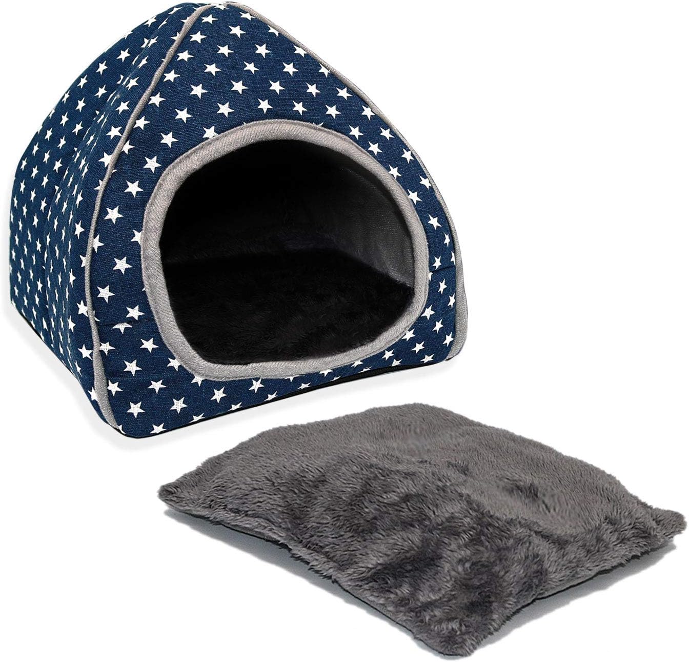 BWOGUE Guinea Pig House Bed Cozy Hamster Cave Large Hideout for Dwarf Rabbits Hedgehog Bearded Dragon Winter Nest Hamster Cage Accessories - Image 7