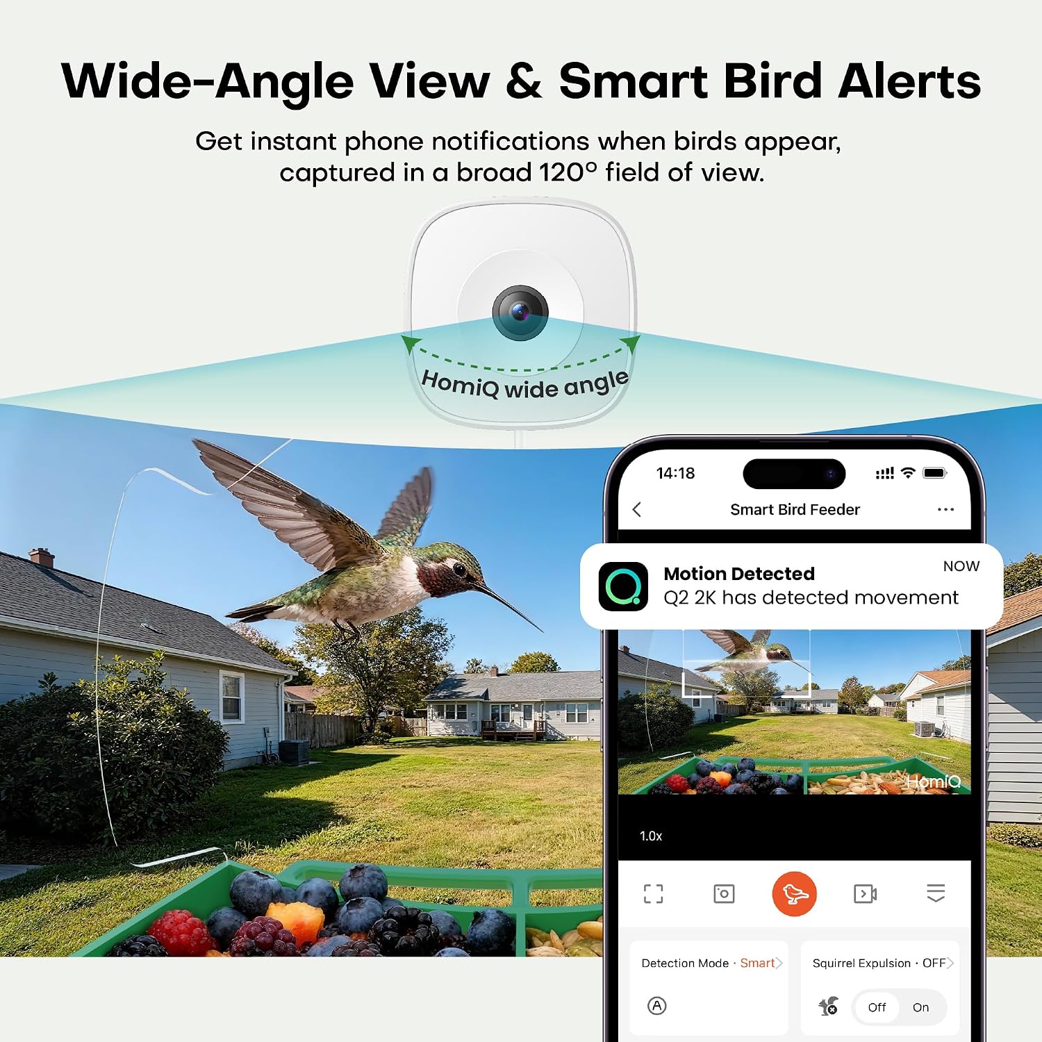 Smart Bird Feeder with Window Camera, 2K HD Camera for Window Viewing, AI BirdSpecies Recognition & Instant Alerts, Sturdy Acrylic Outdoor, Alexa Compatible, Gift for Bird Lovers - Image 5
