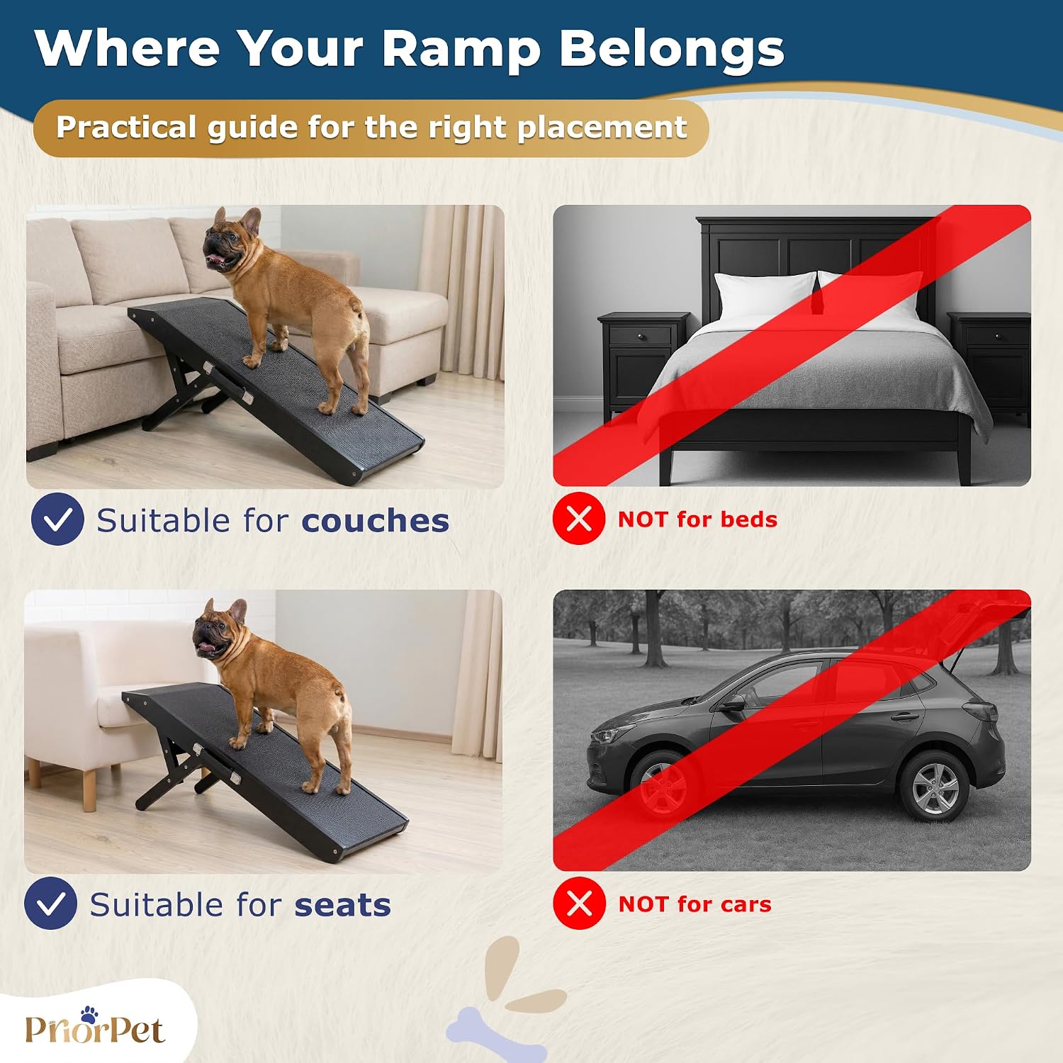 Dog Ramp for Couch – Non-Slip, Sturdy Build Foldable Wooden Dog Ramp – Supports up to 200 lbs – 7 Adjustable Heights (14" – 20.5") – Enhanced Stability – Birchwood Pet Ramp for Small Dogs – Black - Image 12
