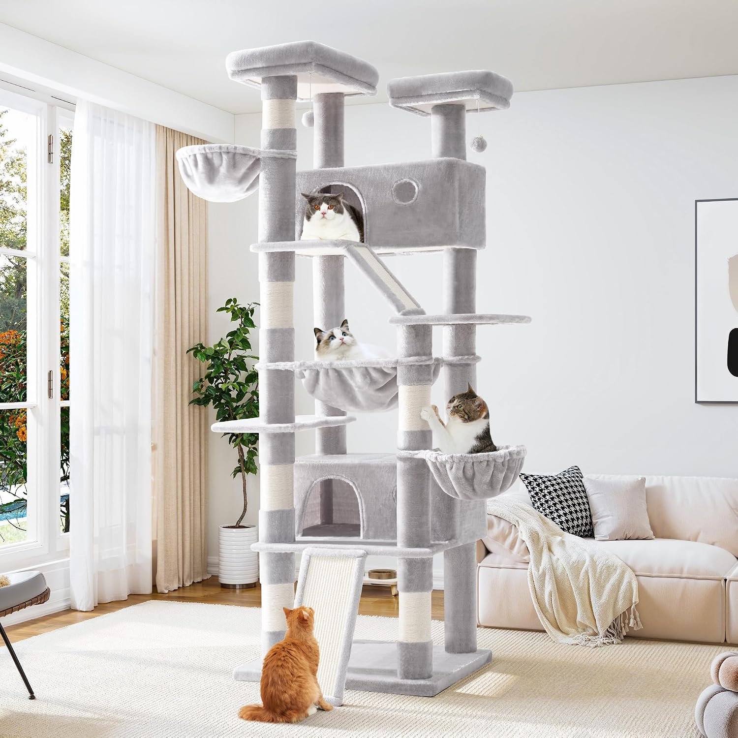 Allewie 81 Inches Tall Cat Tree/Mul...
