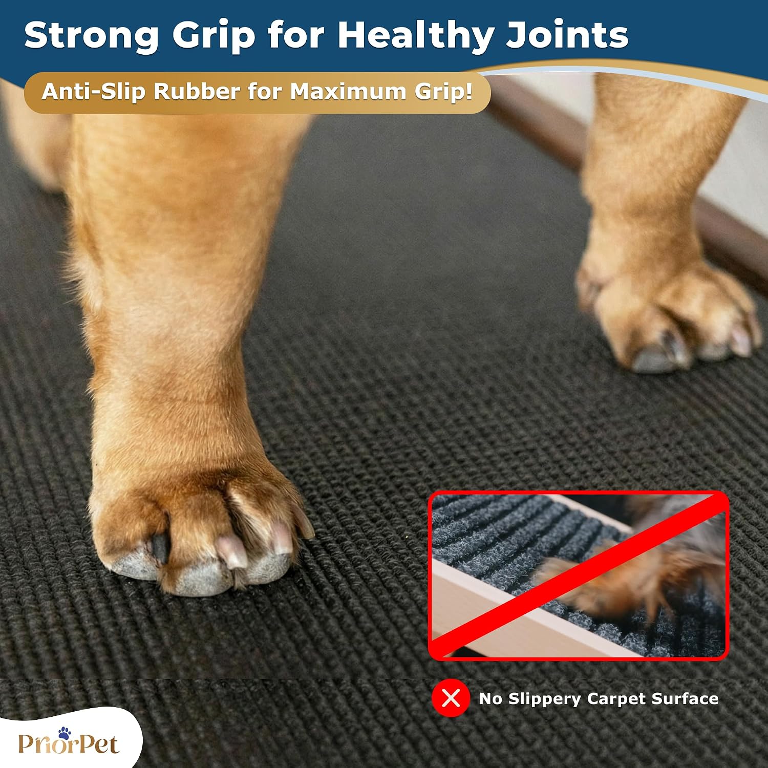Dog Ramp for Couch – Non-Slip, Sturdy Build Foldable Wooden Dog Ramp – Supports up to 200 lbs – 7 Adjustable Heights (14"–20.5") – Enhanced Stability – Birchwood Pet Ramp for Small Dogs – Walnut - Image 3