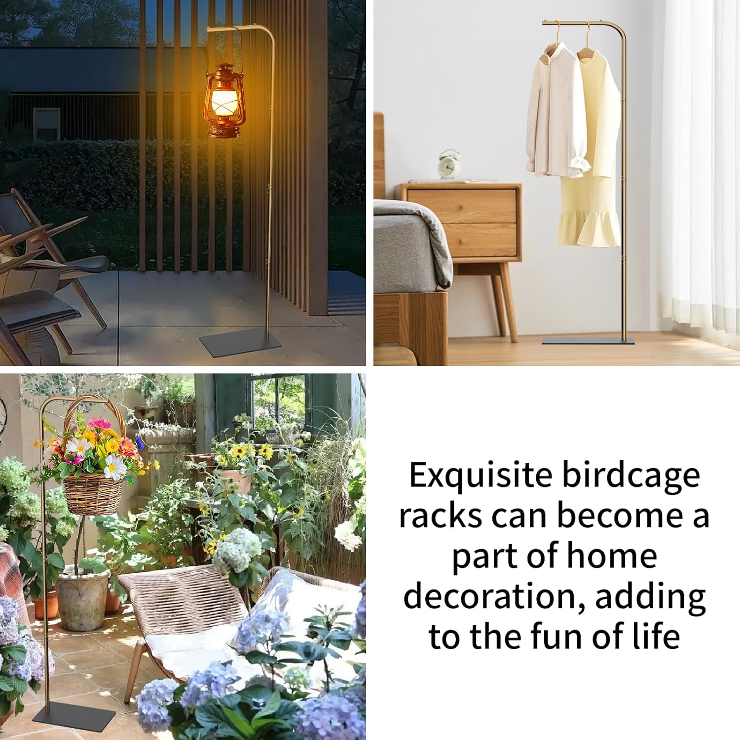 TBTFW 67 Inch High Hanging Bird Cage, Bird Cage Stand, Feeder Stand with Base, Suitable for Hanging Various Types of Birdcages(Weight Limit: Within 35 Pounds) - Image 6