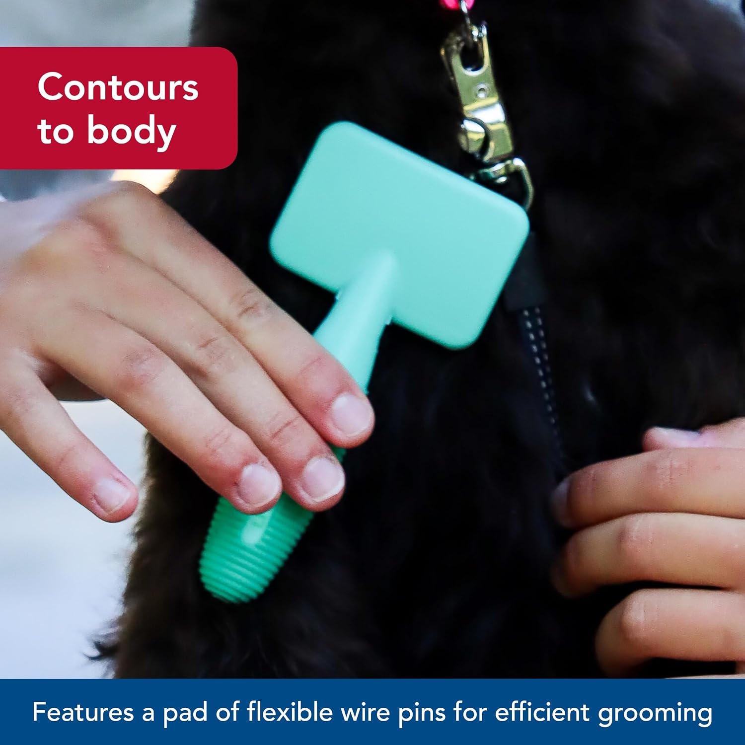 Coastal Pet Li'l Pals Dog Slicker Brush with Coated Tips - Dog Grooming Brush for Small Breeds & Puppies - One Size (3.25” x 7.25”) - Image 4