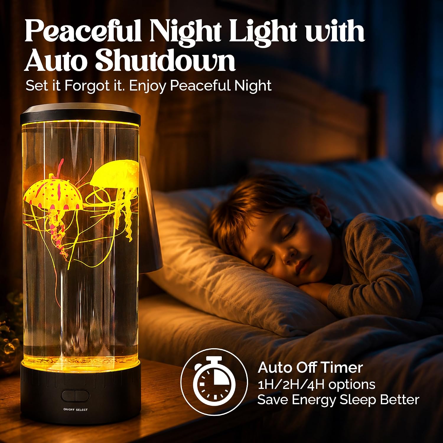 Brewish Jellyfish Lamp, 16 Color Options, 4 Mode Lifelike Jellyfish Aquarium, Auto Shutdown, Remote Control Electric Jellyfish LED Night Light, Fake Aquarium, Home Decor, Sensory Lamp for Autism, ADHD - Image 8