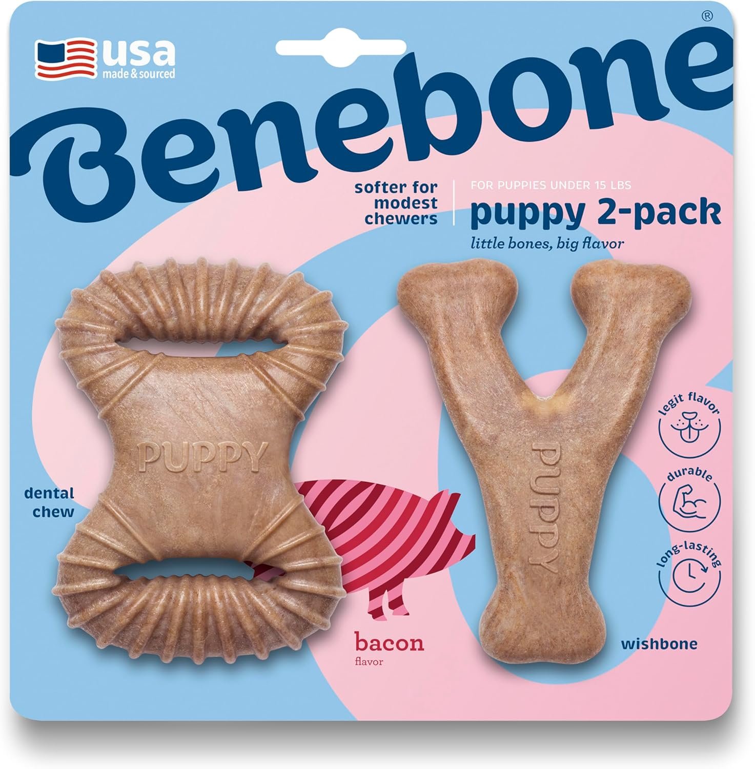Benebone Puppy 2-Pack Dental Chew/W...