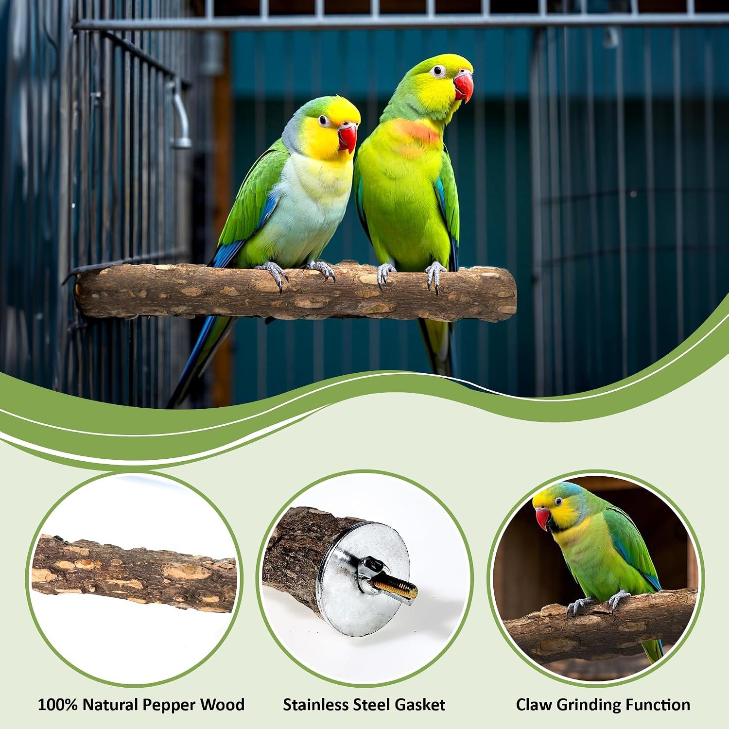 8pcs Natural Bird Perches for Cage, 5.9“ Small Wood Bird Perch for Parakeet/Cockatiel, Bird Cage Stick, Bird Branches for Cages, Birdcage Accessories for Parrot Conure - Image 3