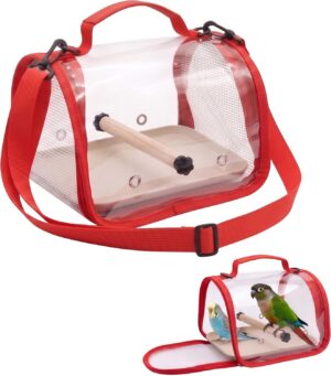 Red Small Bird Cage Travel Carrier ...