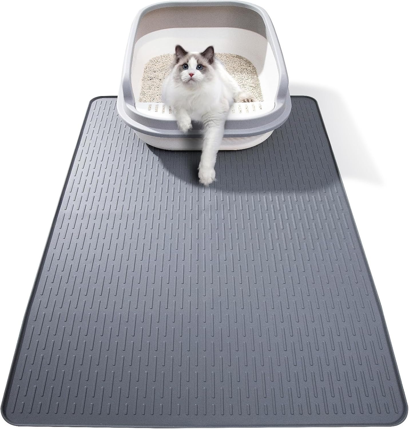 Silicone Cat Litter Mat, Waterproof...