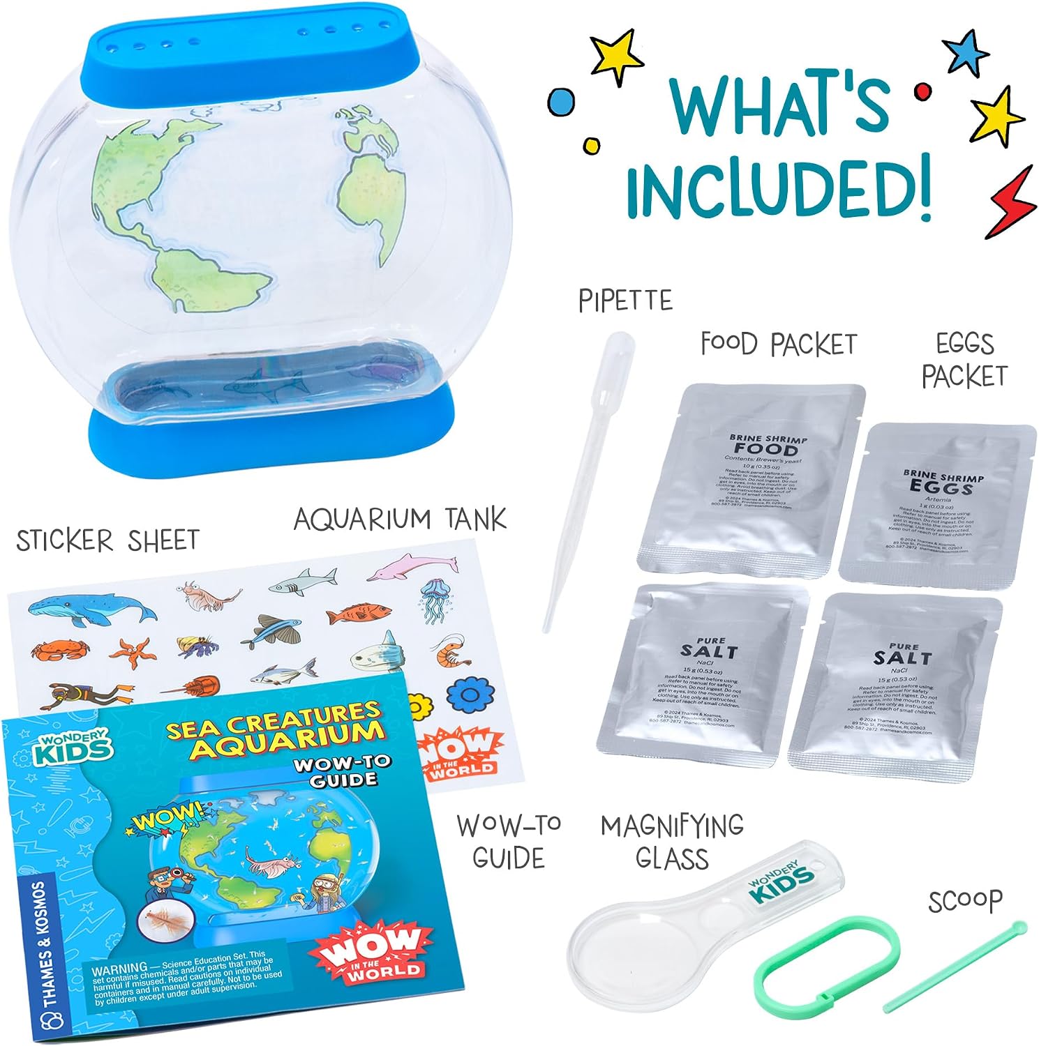 Wow in the World SEA Creatures Aquarium | Hatch & Raise Real Brine Shrimp (Easy Care), Customizable Tank, Companion Audio Content, Bonus Reusable Science Tool, STEM Toy for Kids 6+ by Thames & Kosmos - Image 4
