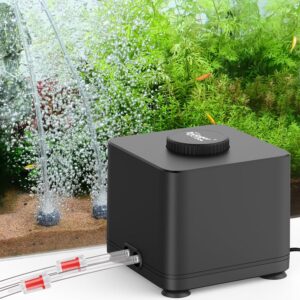 hygger Aquarium Air Pump, Quiet Adj...