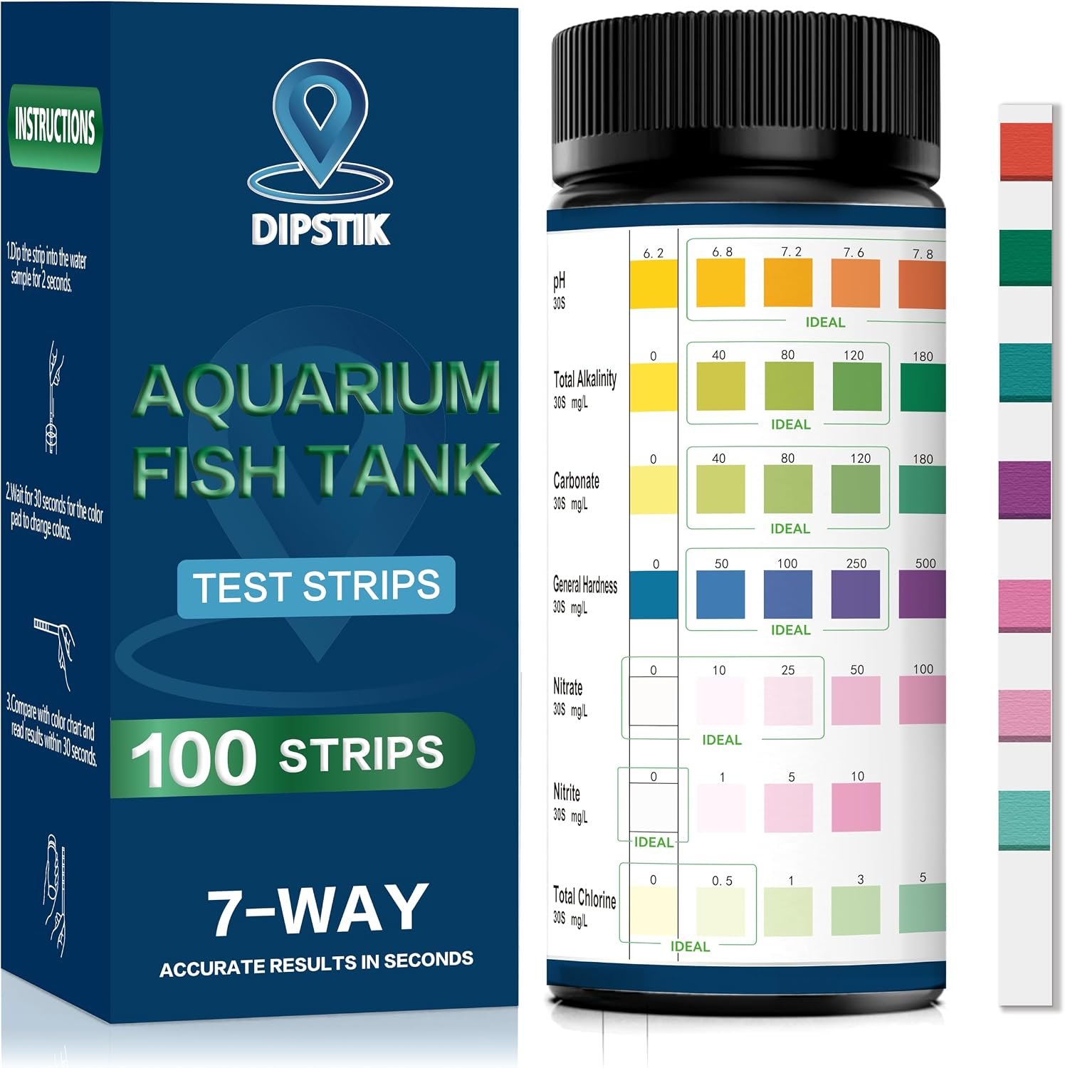 Aquarium Test Strips,7-Way Freshwat...