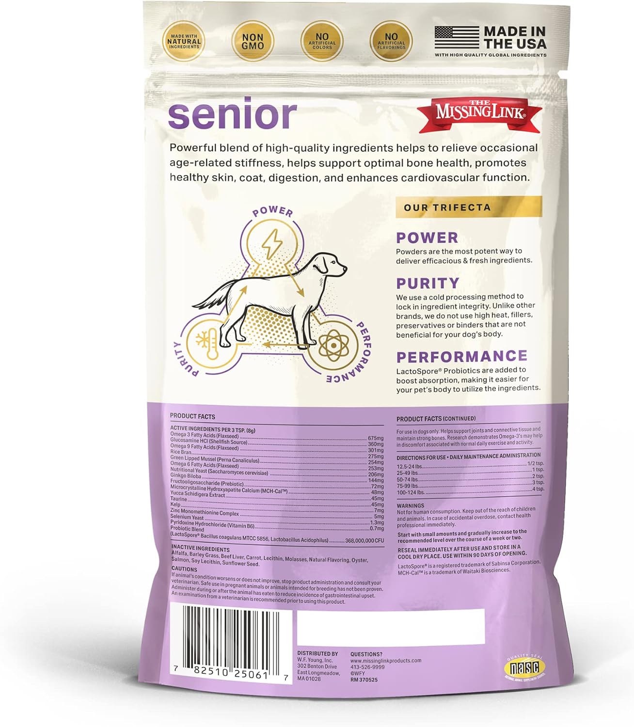 The Missing Link Senior Dog Supplement 1lb Bag - Powerful Powder Supports Bones, Joints, Skin, Coat, Heart, Eyes, Memory & Cognition - Image 5