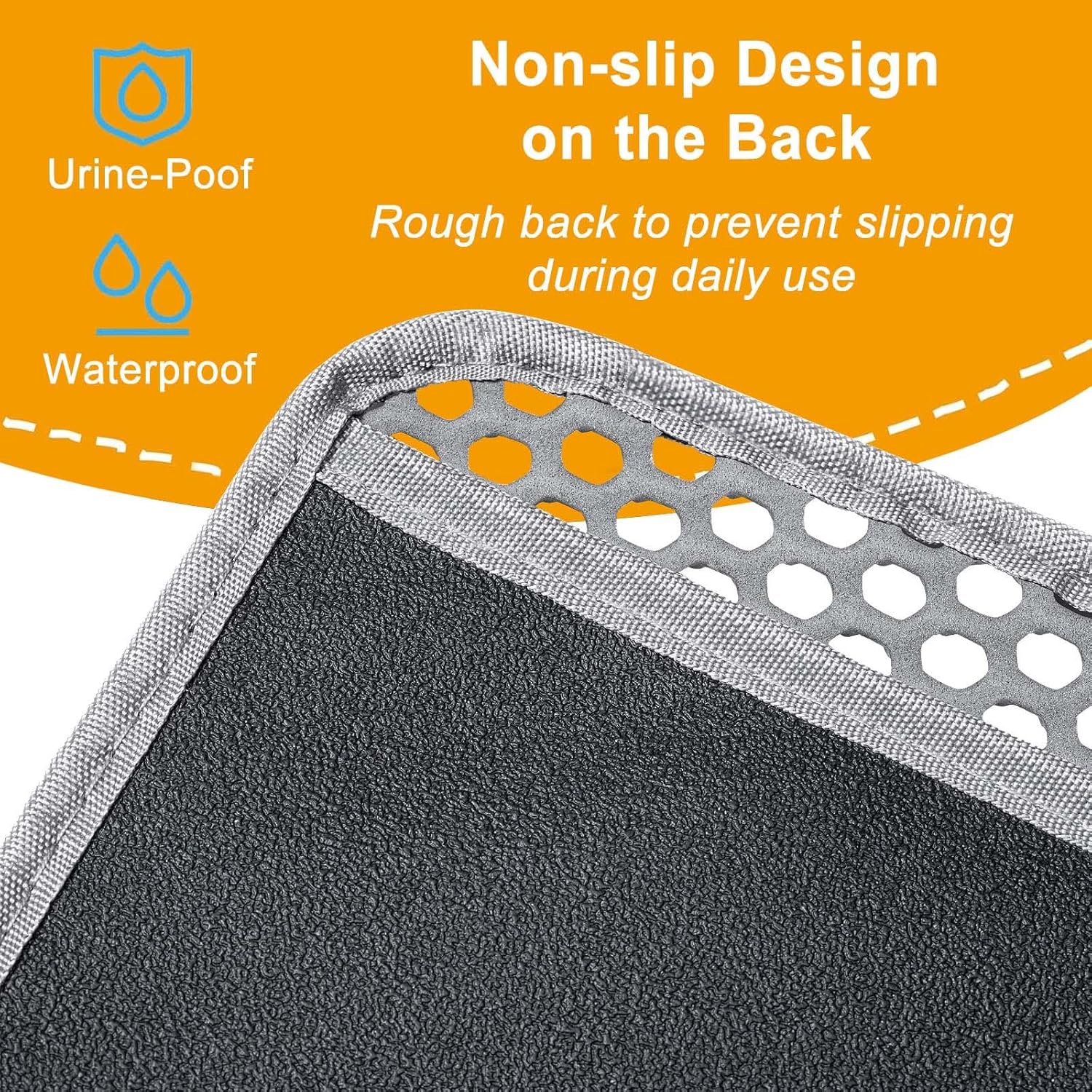 Cat Litter Mats-Extra Large 47''x36'' Litter Trapping Mat for Cat-XXL Litter box Matt for Floor-2 Layer Catcher Rug for Pet kitty Litterbox-Waterproof Urine Proof,Non-Slip - Image 4