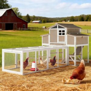 Large Chicken Coop and Run, Wooden ...