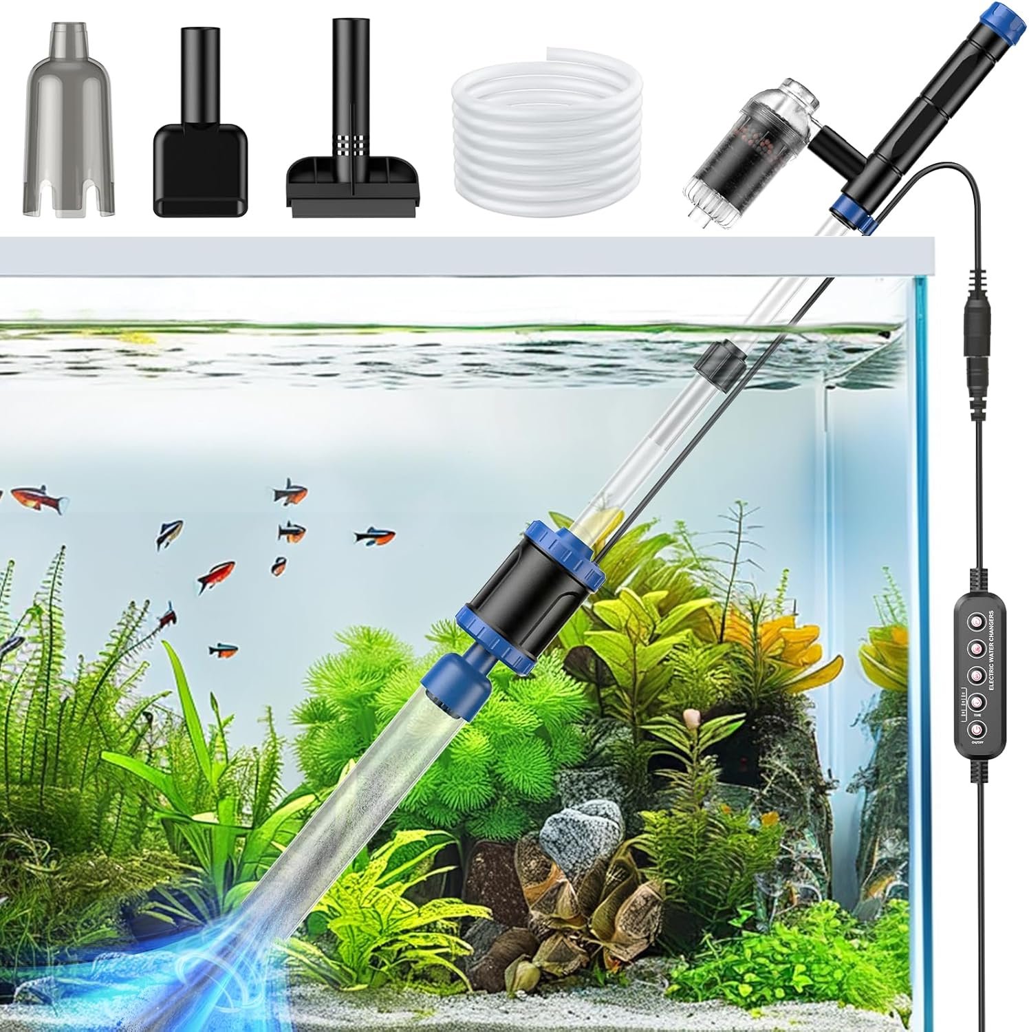 Electric Aquarium Vacuum Gravel Cle...