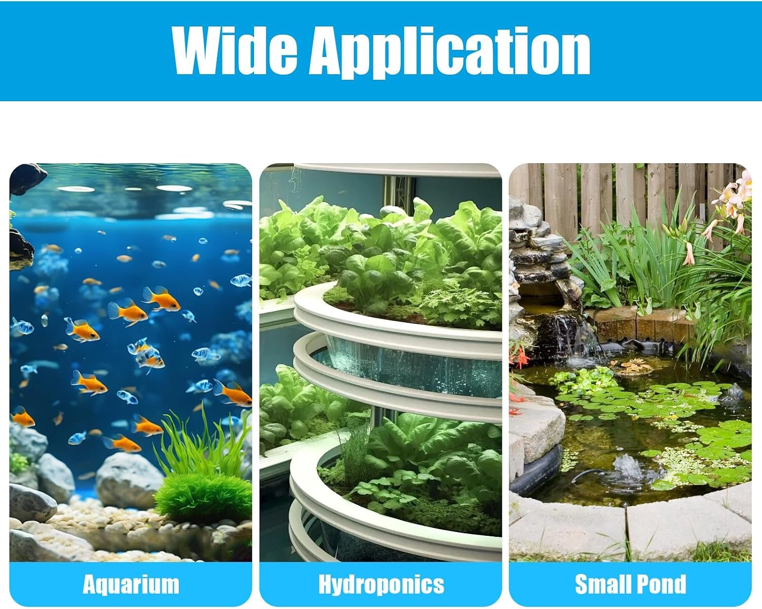 AQUANEAT Aquarium Air Pump 300GPH, for up to 200 Gallon Fish Tank, Powerful Hydroponic Aerator Pump with Tubing, Air Stones, Valves - Image 7