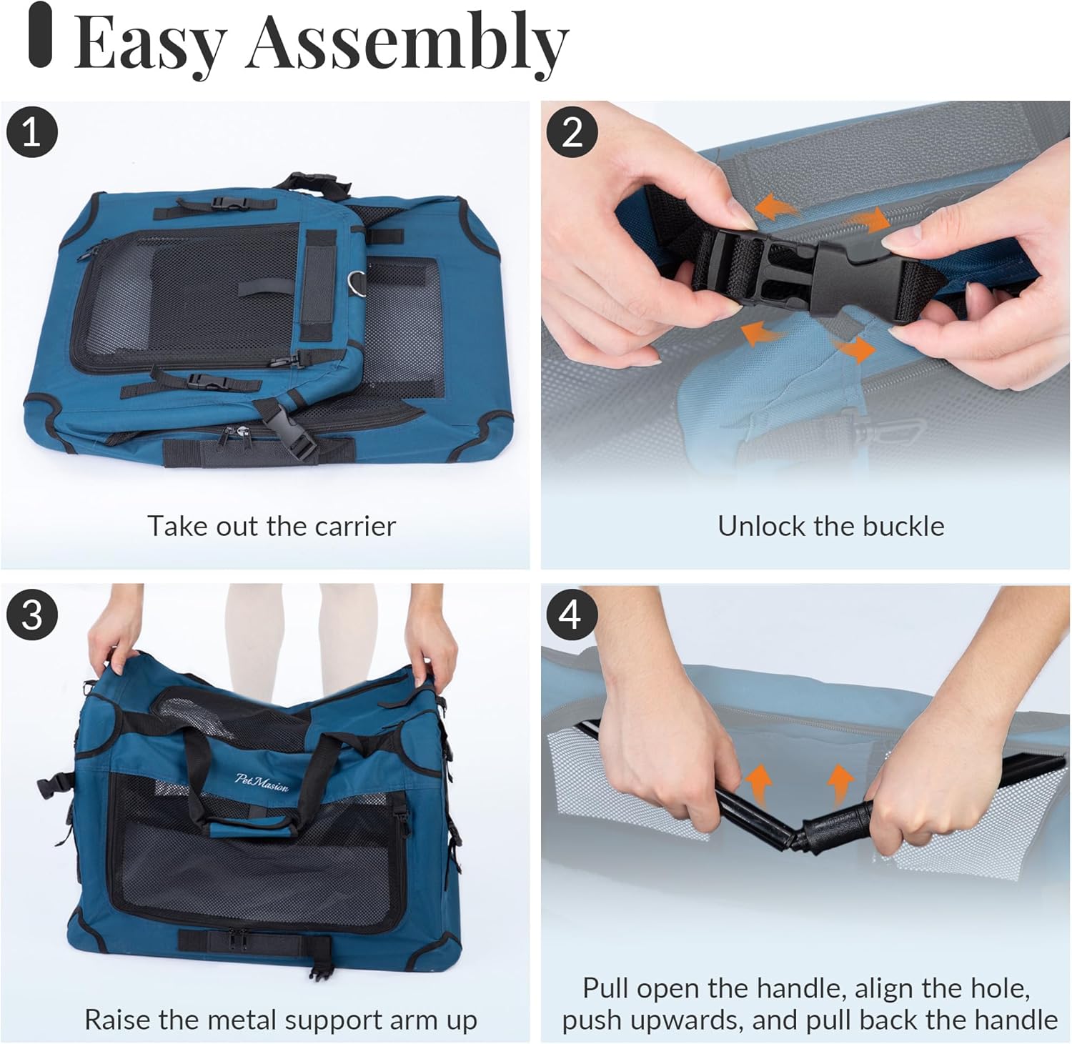 Extra Large Rolling Cat Carrier with Wheels, Soft Sided Pet Dog Carrier on Wheels for Big Cat 20lbs+ 2 Cats, Car Travel Portable XL Wheeled Bag 25"x16.5"x20.5" - Image 6
