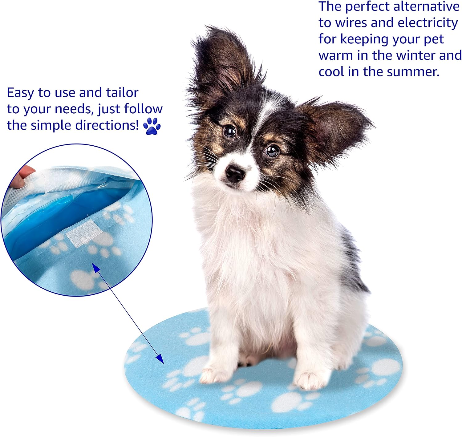 Pet Fit For Life Snuggle Soft Dog Cooling Pad & Pet Heating Pad Combo | Cooling & Heating Pad with Soft Fleece Cover and Cushioned Gel Filling for Cats, Dogs & Pets in Every Season Year-Round. - Image 5