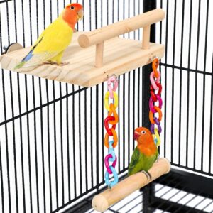 FrgKbTm Bird Perches Cage Toys Parr...
