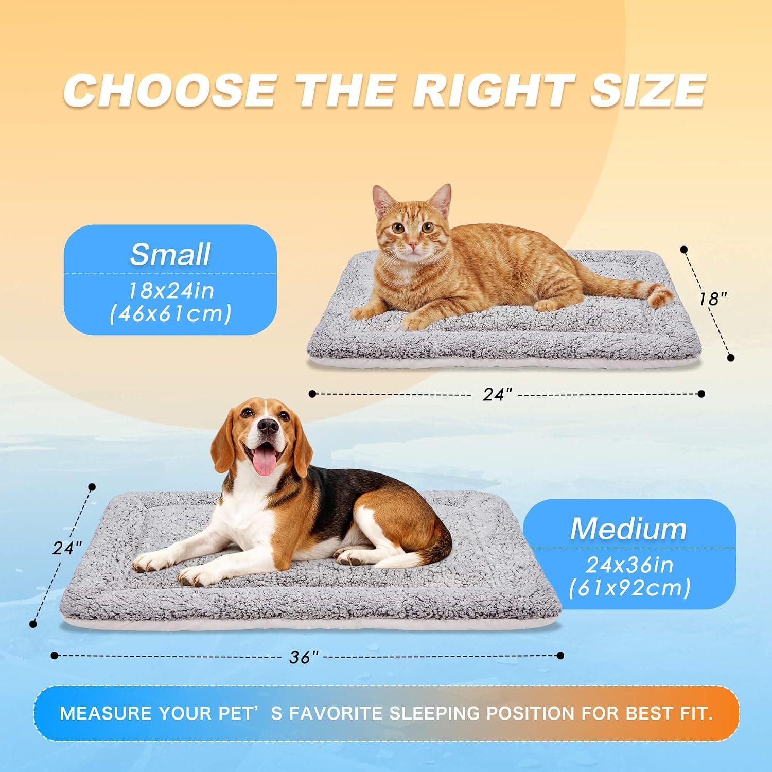 Cooling Mat for Cats, Reversible Self Warming Cat Bed, Dark Blue, 18x24 In | Cool-Touch Ice Silk Side, Plush Fleece Warm Side, Heat-Reflective Foil for Indoor Cats, Kittens, Small Dogs and Crates - Image 8