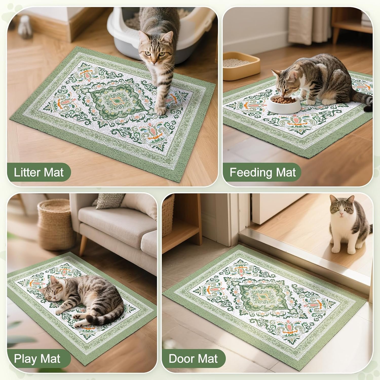 Unicorn Catcher 24"x15" Cat Litter Mat Non-Slip Washable Litter Box Mat | High-Density PVC Litter Catcher Mat Efficiently Traps Scattered Litter From Paws To Keep Floors Clean - Image 7