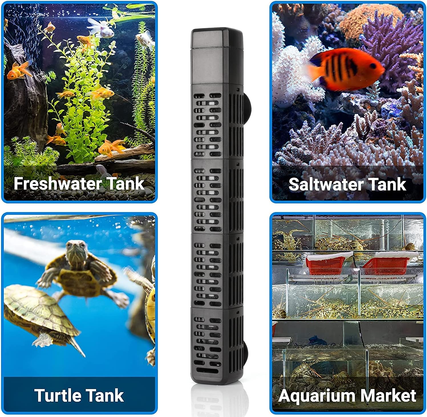 HiTauing Aquarium Heater, 50W/100W/200W/300W/500W Submersible Fish Tank Heater with Over-Temperature Protection and Automatic Power-Off When Leaving Water for Saltwater and Freshwater - Image 7