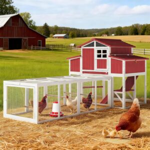 Large Chicken Coop with Run, Outdoo...
