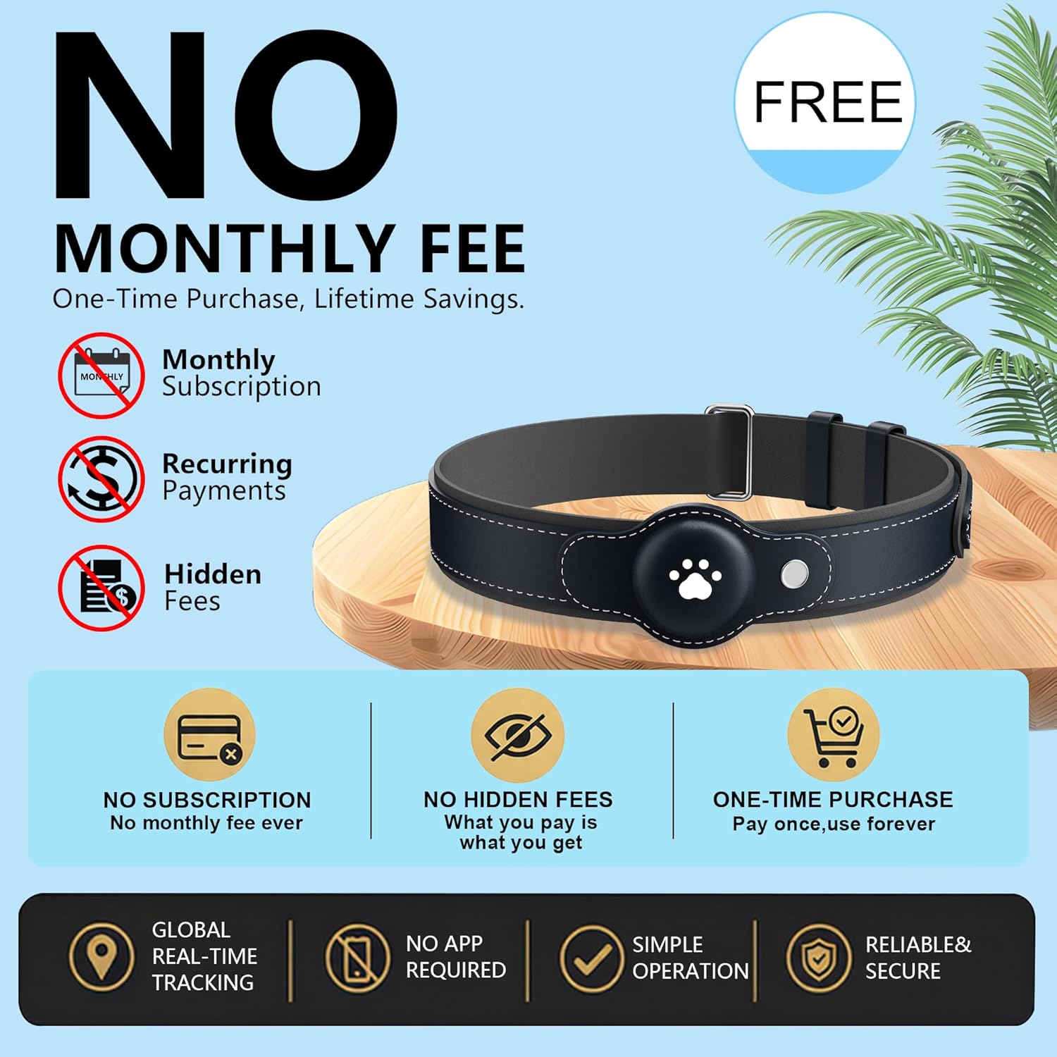 New GPS Tracker for Dogs: Smart Pet Collar with Real-Time Tracking,No Monthly Fee/Subscription (iOS & Android) Waterproof, Anti-Lost,365-Day Long Battery Life GPS Tracker Dog Collar(Tracker Included) - Image 3