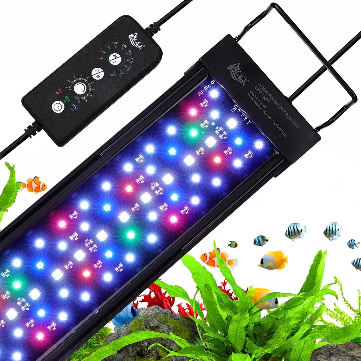AQQA LED Aquarium Light, 24/7 &...