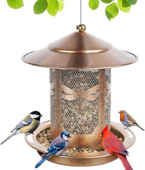 Bird Feeder, Metal Wild Bird Feeder...