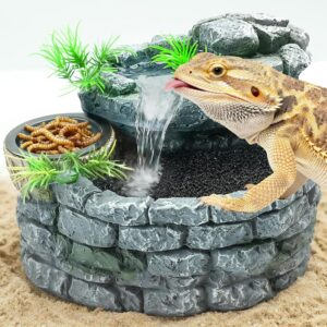 MIXJOY 2 in 1 Reptile Water Fountai...