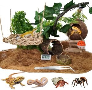 TEICCI 20-Piece Bearded Dragon Tank...