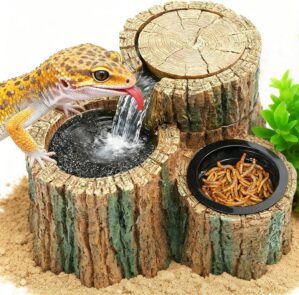 MIXJOY 2 in 1 Reptile Water Fountai...