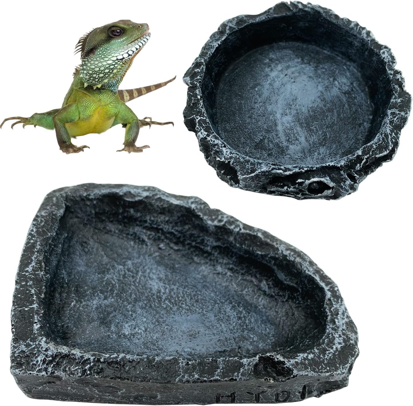2 Pack Reptile Feeding Dish Corner ...