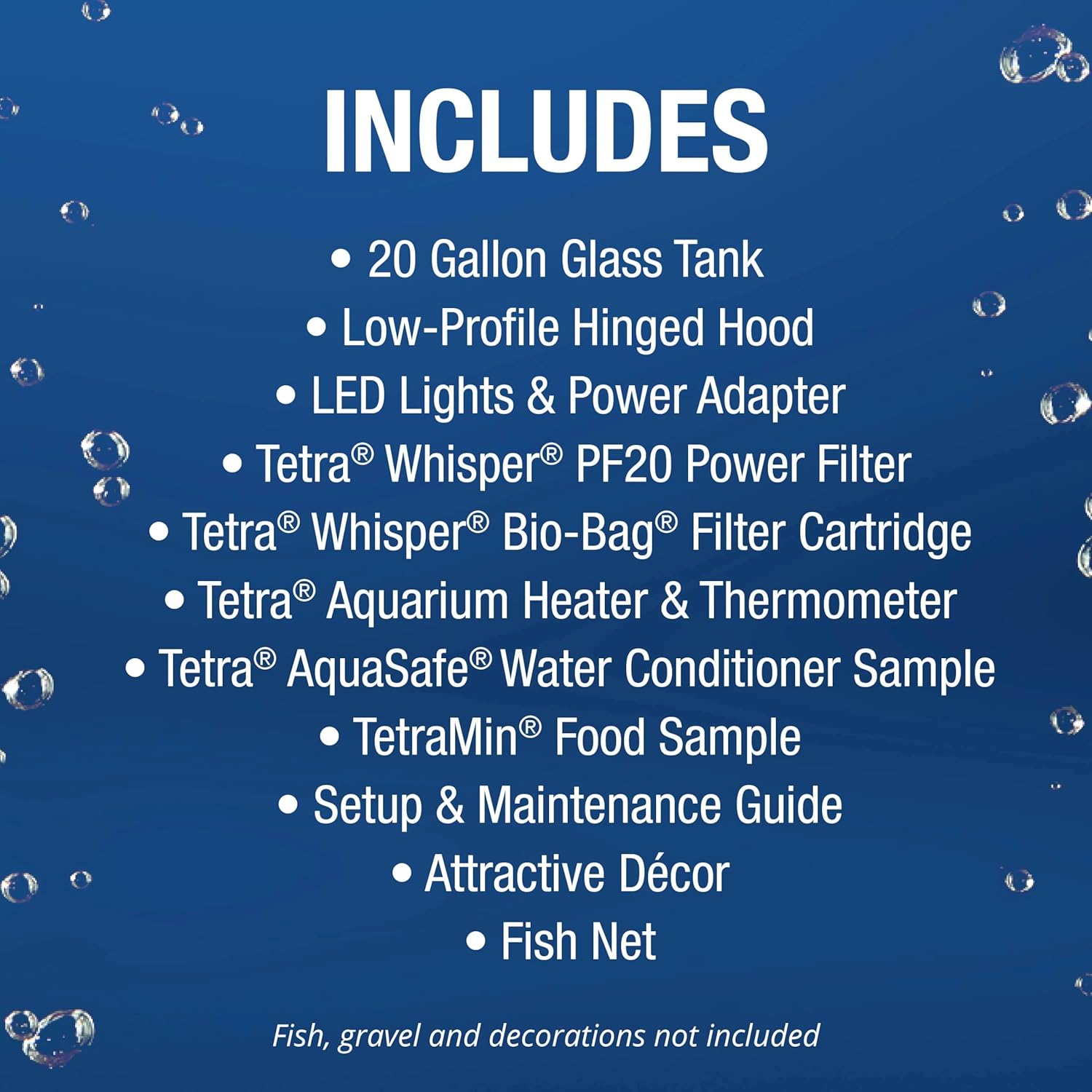 Tetra Aquarium, 20 Gallon, Complete Tropical Fish Tank Kit With LED Lighting And Decor For Freshwater Fish - Image 14
