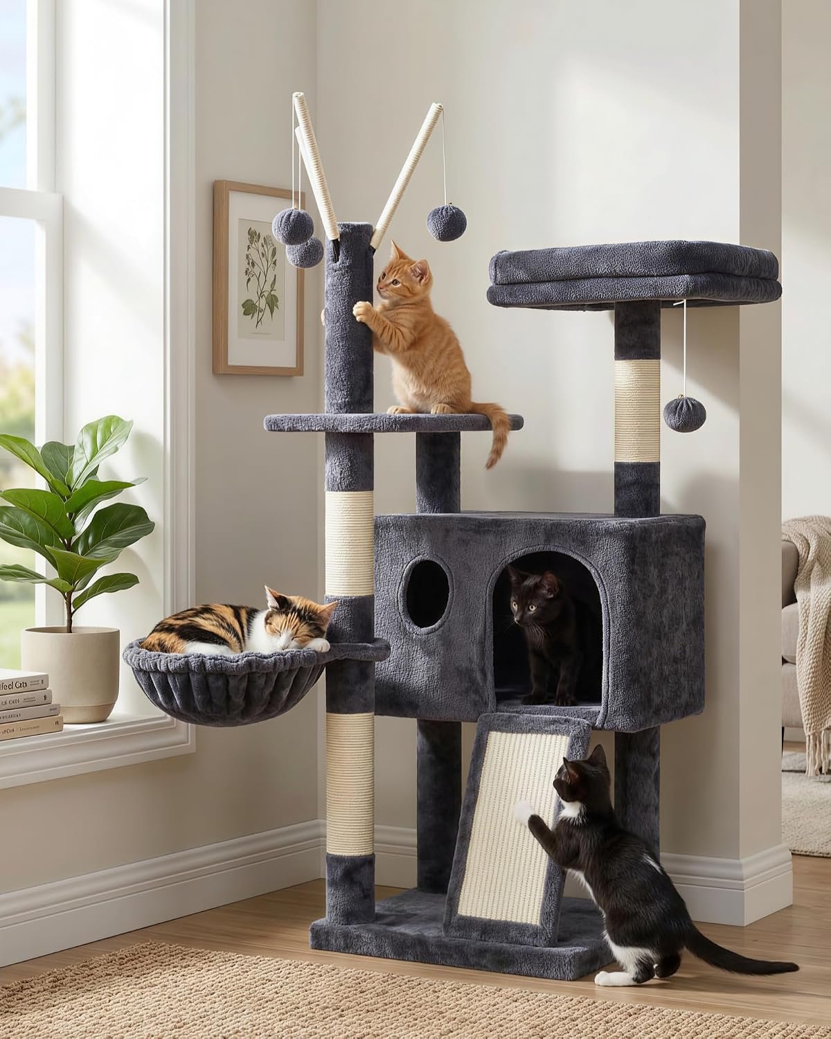 Hey-brother Cat Tree Tower with Rem...