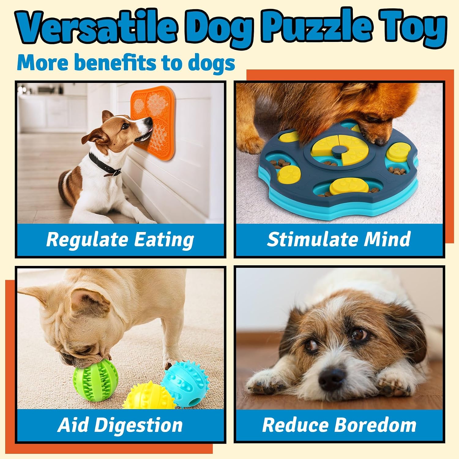 Forfon 9 Pack Dog Enrichment Toy Set with Puzzle Toy & Lick Mats | For Small & Medium Dogs,Multi-Level Challenge,Mental Stimulation,Slow Feeding Support,Interactive Play - Image 5