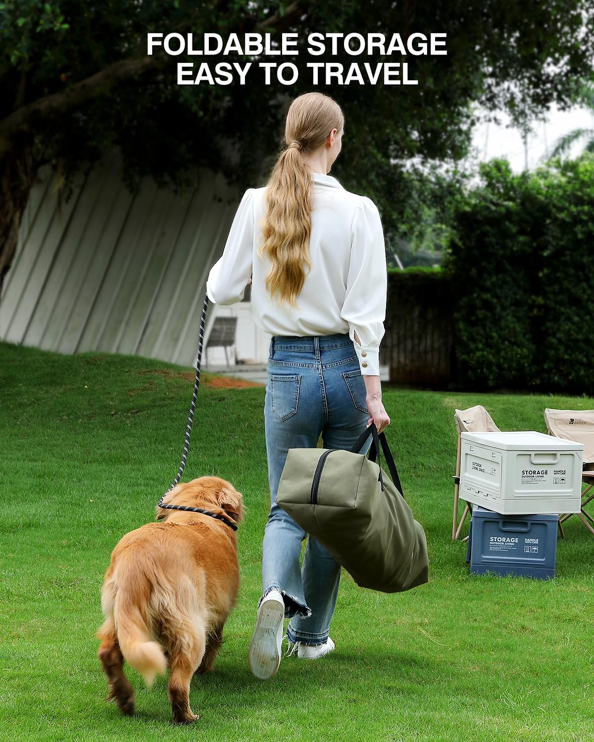 30 x 21 x 21 Inch Collapsible Soft Dog Crate for Dogs Up to 50 lbs, Portable Travel Pet Kennel with 4 Zip Doors, Foldable Indoor Outdoor Crate with Mat, Carry Bag, Green - Image 7