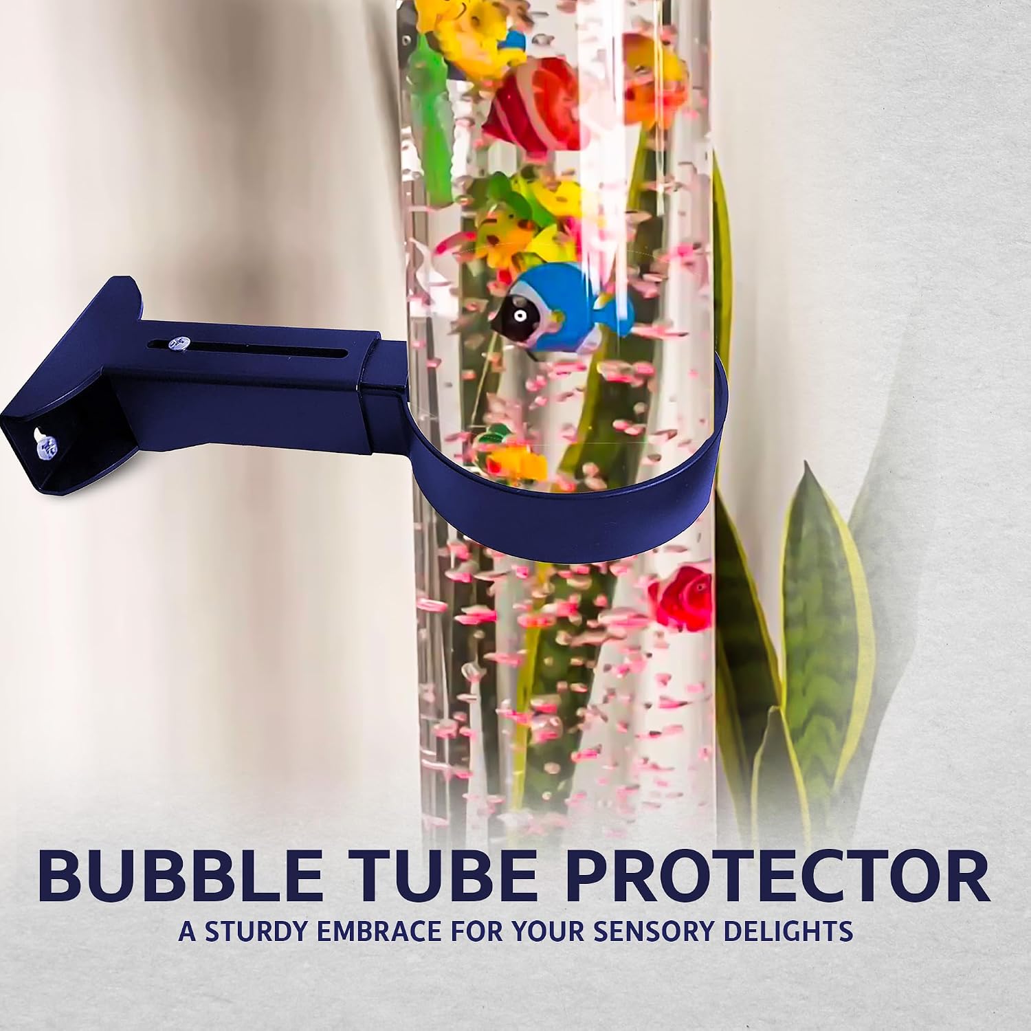 Brewish Wall Bracket for Fish Bubble Lamp | Sensory Bubble Tube Holder | Adjustable Arm for Light up to 10cm Diameter | Aquarium Light Bracket to Keep Fake Fish Aquarium Lamp Safe, Prevent Spillage - Image 2