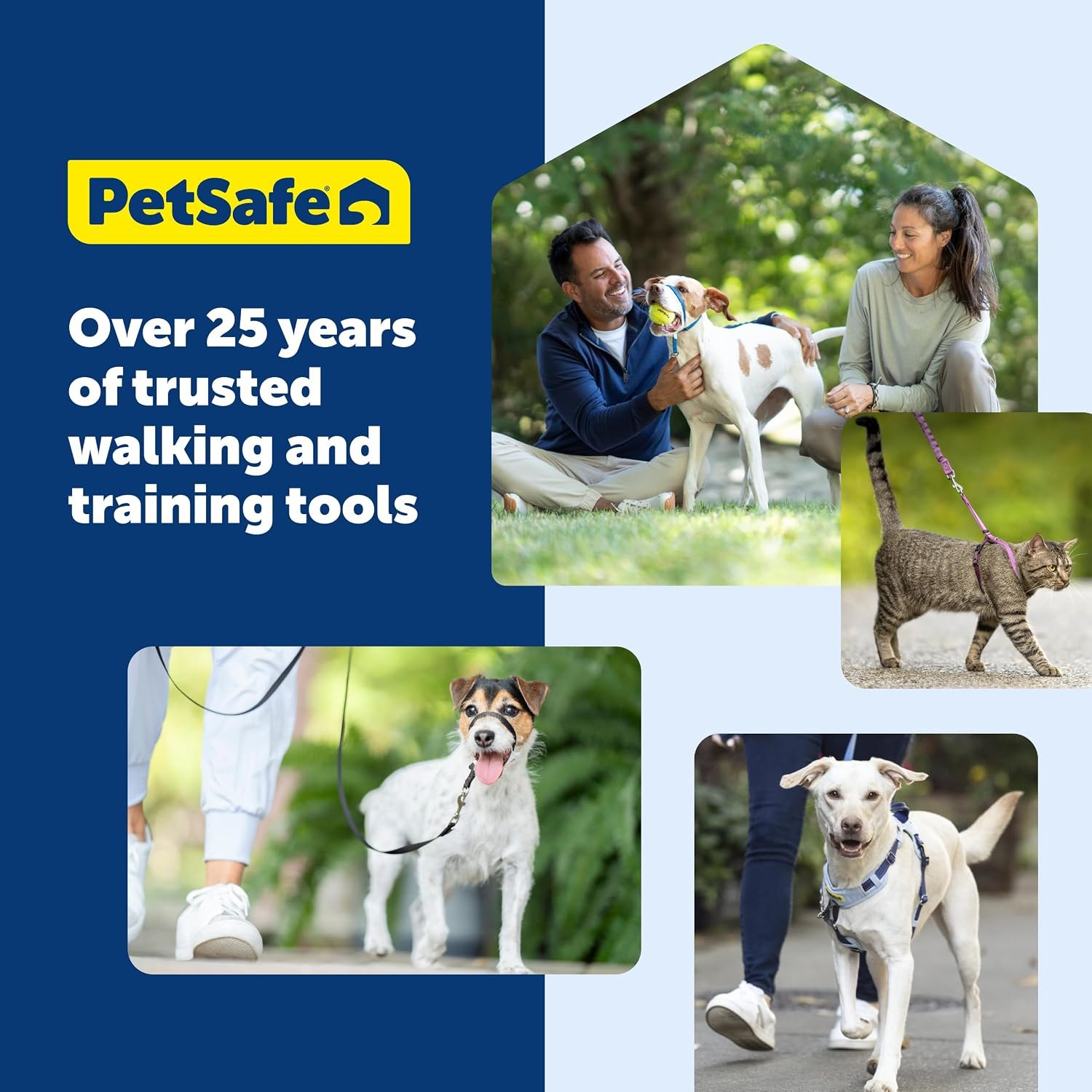 PetSafe Easy Walk Harness for Dogs - Pull-Free Walks - Patented Martingale Loop Design - Front Chest Leash Attachment - Comfort Straps - Breathable Harness Design - Medium, Black/Silver - Image 9