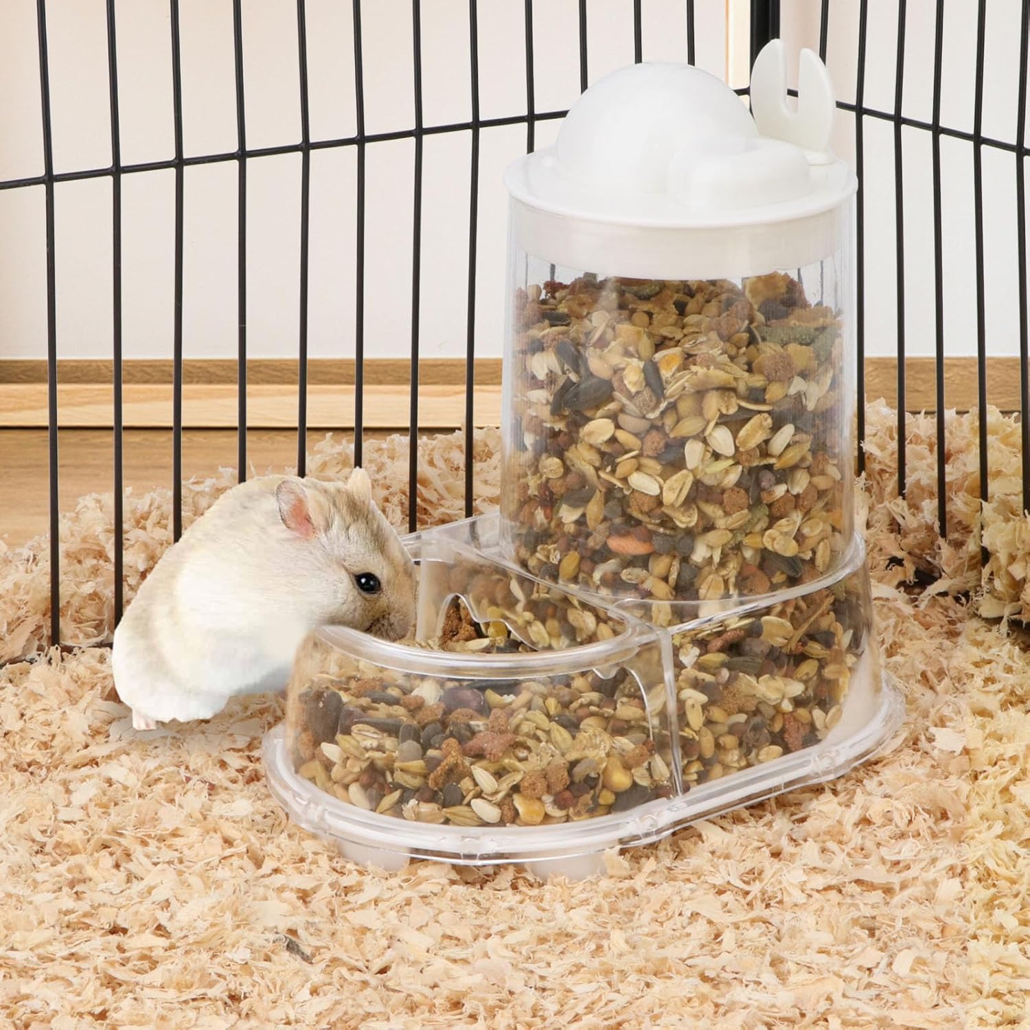 Wontee Hamster Feeder Food Bowl Automatic Dispenser for Dwarf Syrian Hamsters Mice Gerbils Rats or Other Similar-Sized Small Pets - Image 6