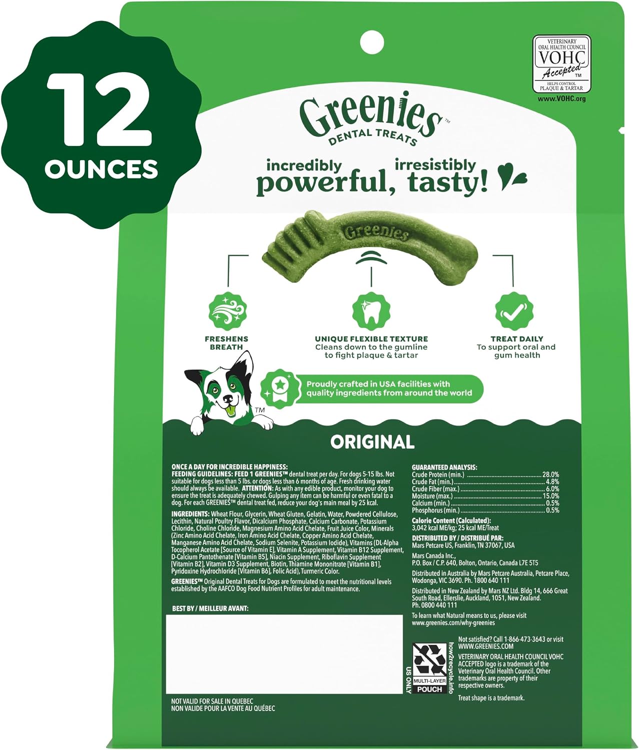 Greenies Teenie Original Natural Dental Dog Treats, Chicken, 43 Count | Clinically-proven, veterinarian-recommended, 47% less tartar & 40% less plaque in 28 days, for dogs 5-15 lbs, 12 oz. Pack - Image 10