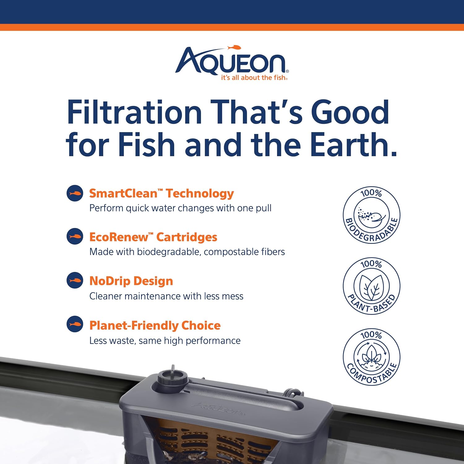 Aqueon Aquarium Starter Kit with Smart Clean Filtration and LED Lighting, Freshwater and Saltwater Fish, 20-Gallon - Image 7
