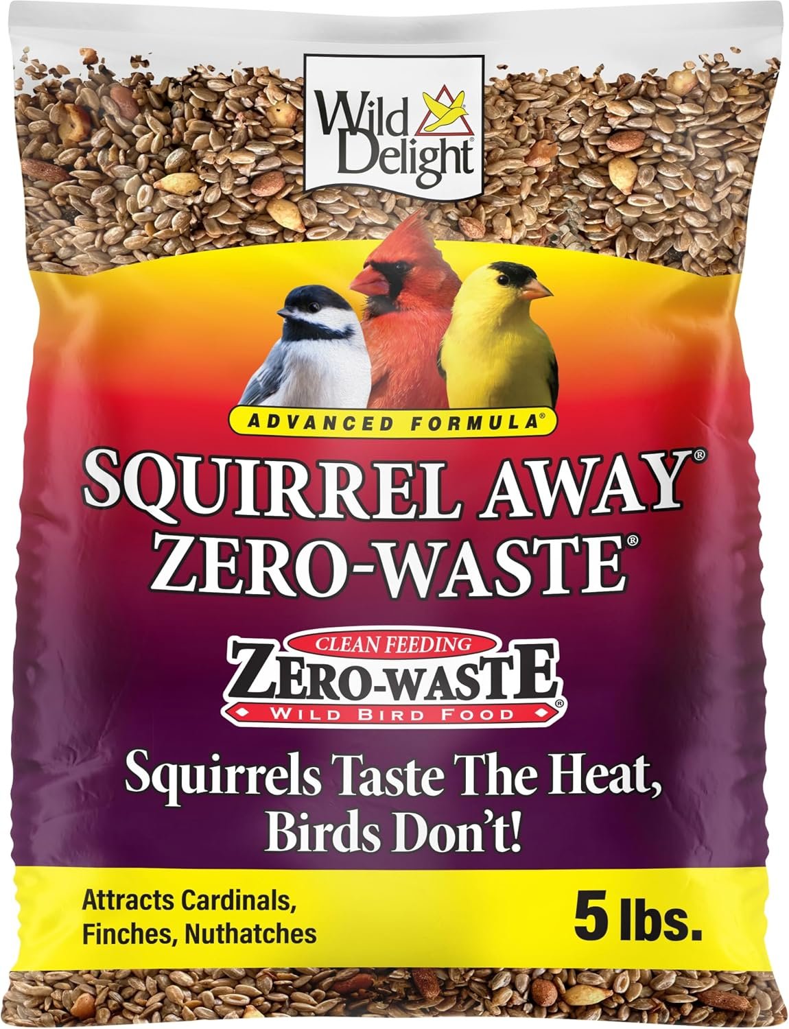 Wild Delight Advanced Formula Squirrel Away Zero Waste Wild Bird Food 5lbs | No fillers, premium ingredients, real chili peppers, zero-waste formula, wild bird feed for songbirds, deters squirrels - Image 8